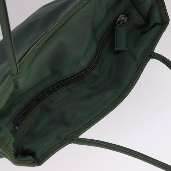 PRADA Hand Bag Nylon Green Silver - Picture 6 of 12